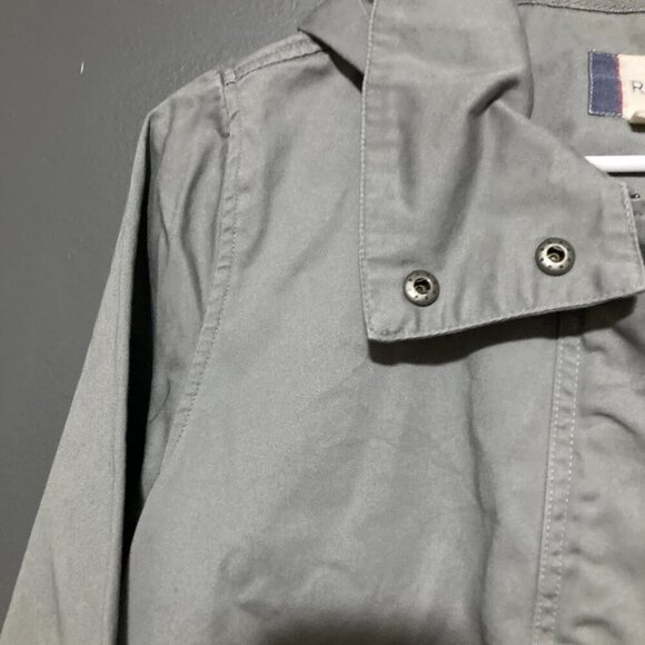 Roxy Women Size L Grey Windbreaker Jacket Surfer Geo Pattern Hood Lightweight - Picture 2 of 13